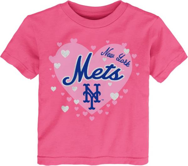 MLB Team Apparel Toddler New York Mets Dark Pink T-Shirt