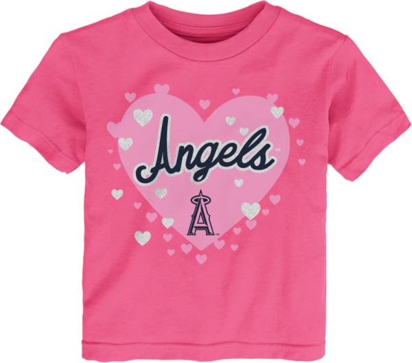 MLB Team Apparel Toddler Los Angeles Angels Dark Pink T-Shirt