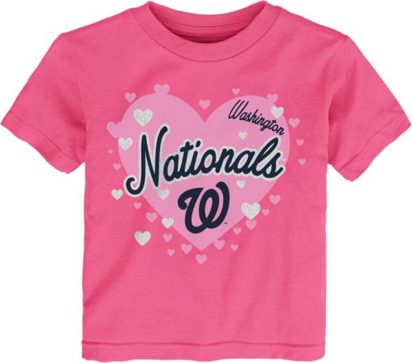 MLB Team Apparel Toddler Washington Nationals Dark Pink T-Shirt