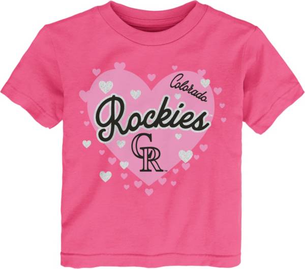 MLB Team Apparel Toddler Colorado Rockies Dark Pink T-Shirt