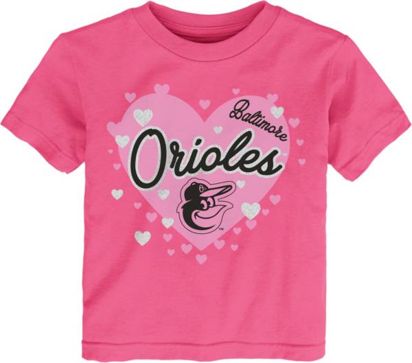 MLB Team Apparel Toddler Baltimore Orioles Dark Pink T-Shirt