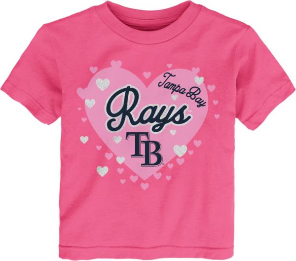 MLB Team Apparel Toddler Tampa Bay Rays Dark Pink T-Shirt