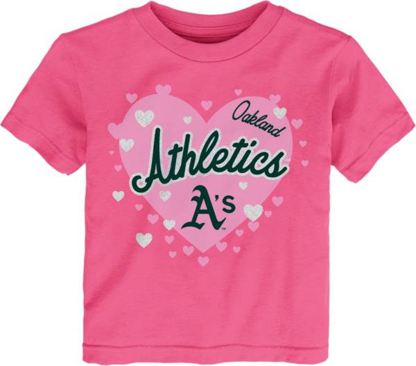MLB Team Apparel Toddler Oakland Athletics Dark Pink T-Shirt