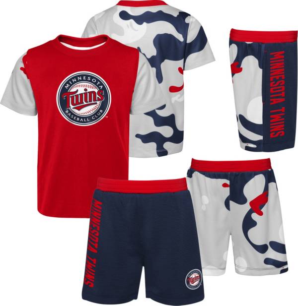 MLB Team Apparel Toddler Minnesota Twins Navy Pinch Hit 2-Piece Set