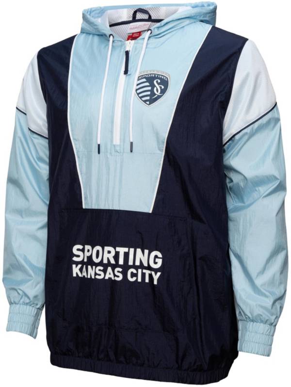 Mitchell & Ness Sporting Kansas City Highlight Navy Windbreaker Jacket product image