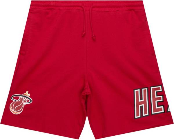 Mitchell & Ness Men's Miami Heat Red French Terry Shorts product image