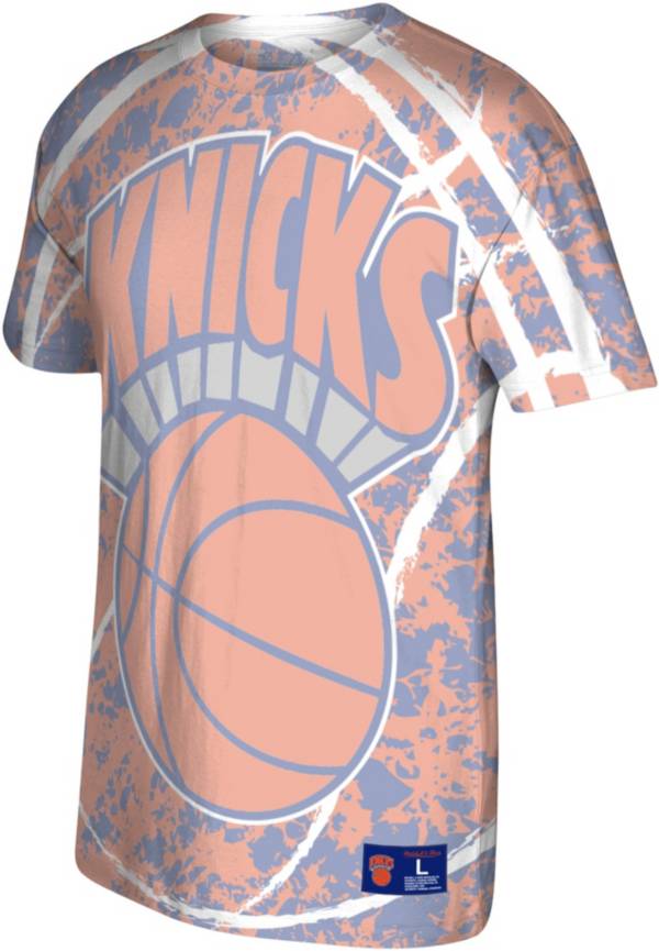 Mitchell & Ness Men's New York Knicks Royal Jumbotron T-Shirt