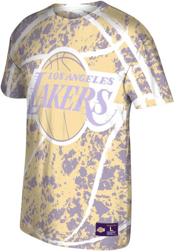 Mitchell & Ness Men's Los Angeles Lakers Gold Jumbotron T-Shirt