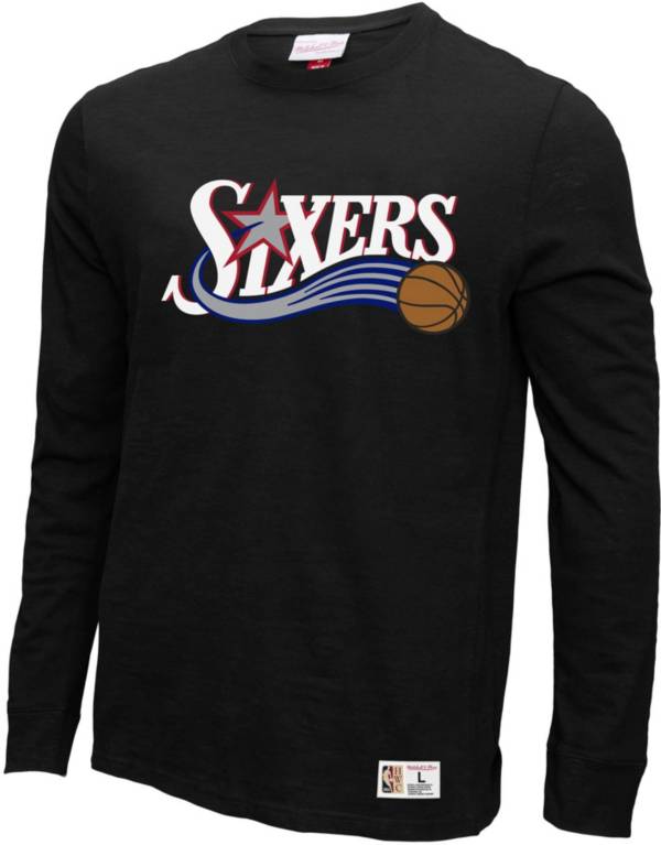 Mitchell & Ness Men's Philadelphia 76ers Black Legendary Long Sleeve T-Shirt