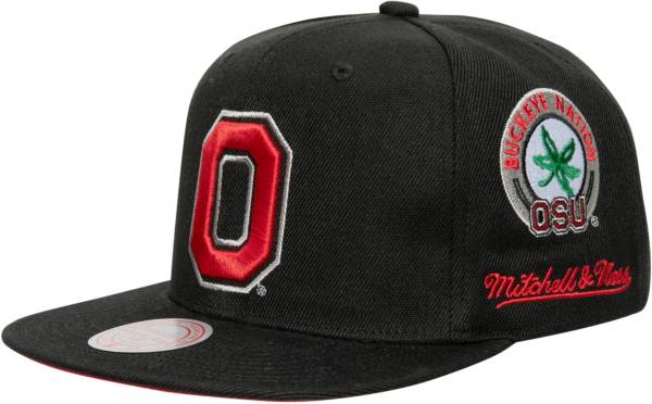 Mitchell & Ness Men's Ohio State Buckeyes Black Champ City Adjustable Snapback Hat product image
