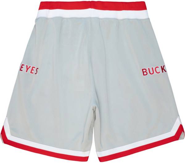 Mitchell & Ness Men's Ohio State Buckeyes Gray Authentic Basketball Shorts product image