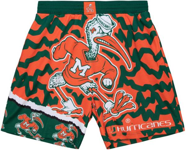 Mitchell & Ness Men's Miami Hurricanes Orange Jumbo Shorts product image