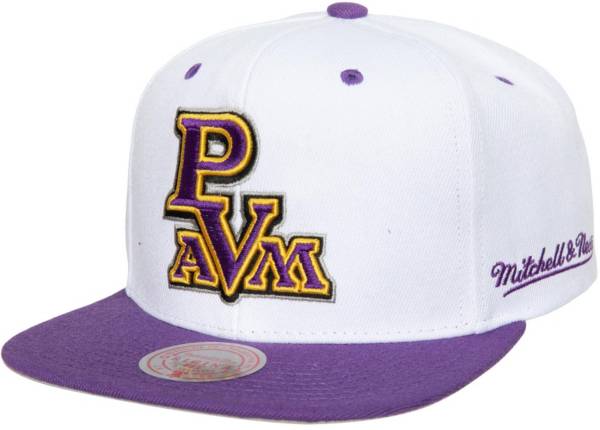 Mitchell & Ness Men's Prairie View A&M Panthers White Dropback Adjustable Snapback Hat