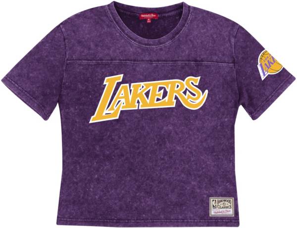 Mitchell & Ness Women's Los Angeles Lakers Purple Acid Wash T-Shirt