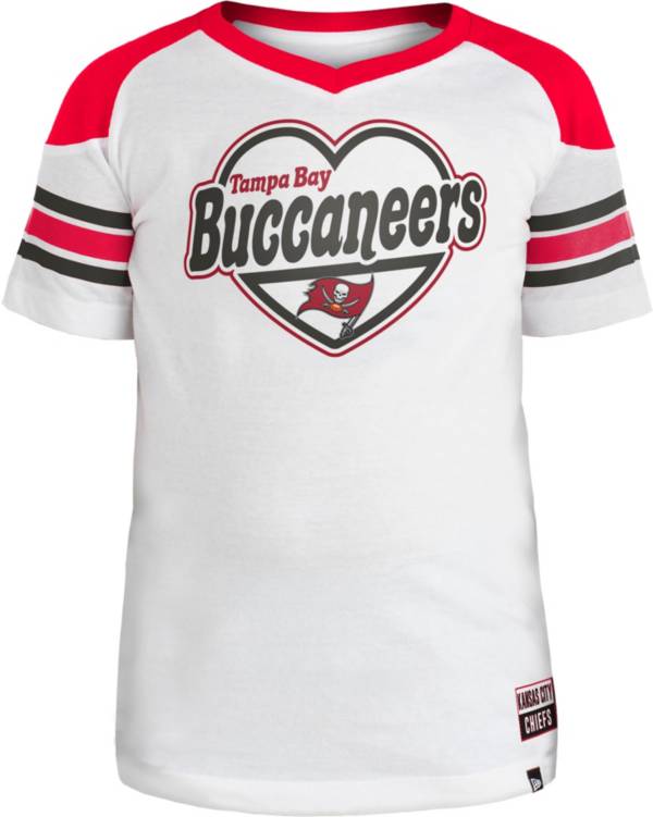 New Era Apparel Girls' Tampa Bay Buccaneers Heart White T-Shirt product image