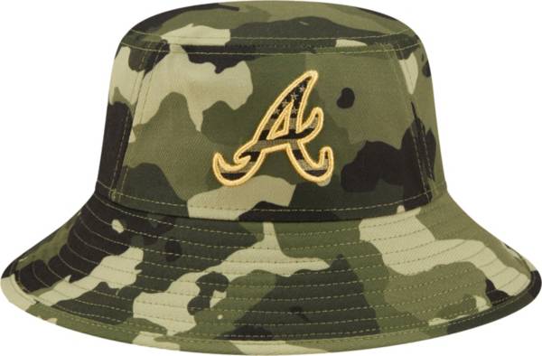 New Era Men's Armed Forces Day 2022 Atlanta Braves Camo Distinct Bucket Hat