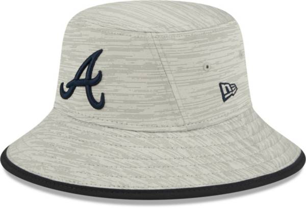 New Era Men's Atlanta Braves Gray Distinct Bucket Hat