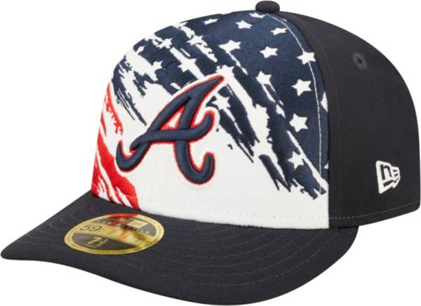 New Era Men's Fourth of July '22 Atlanta Braves Navy 59Fifty Low Profile Fitted Hat