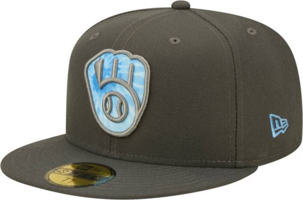 New Era Men's Father's Day '22 Milwaukee Brewers Dark Gray 59Fifty Fitted Hat