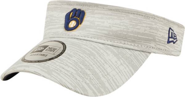 New Era Men's Milwaukee Brewers Gray Distinct Adjustable Visor