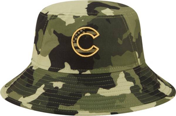 New Era Men's Armed Forces Day 2022 Chicago Cubs Camo Distinct Bucket Hat