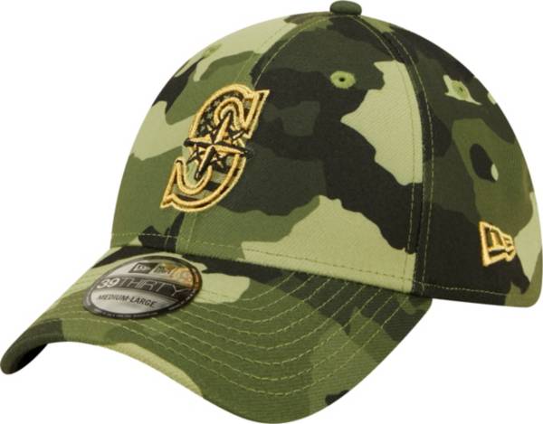 New Era Men's Armed Forces Day 2022 Seattle Mariners Camo 39Thirty Stretch Fit Hat