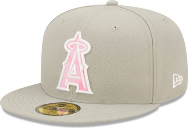 New Era Men's Mother's Day '22 Los Angeles Angels Grey 59Fifty Fitted Hat