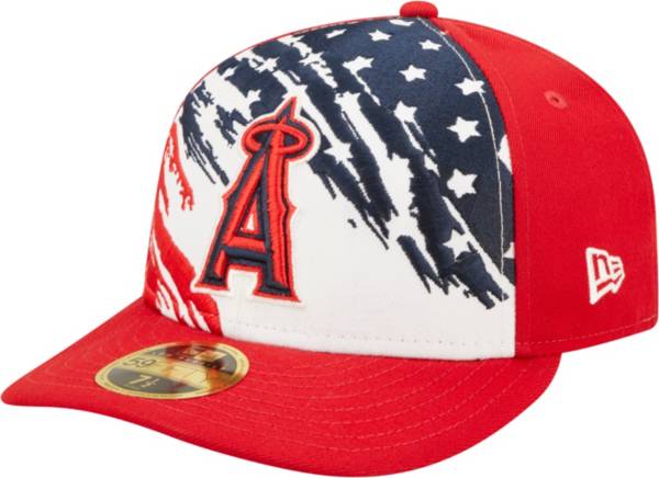 New Era Men's Fourth of July '22 Los Angeles Angels Red 59Fifty Low Profile Fitted Hat