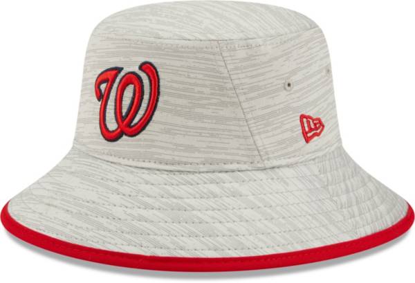 New Era Men's Washington Nationals Gray Distinct Bucket Hat