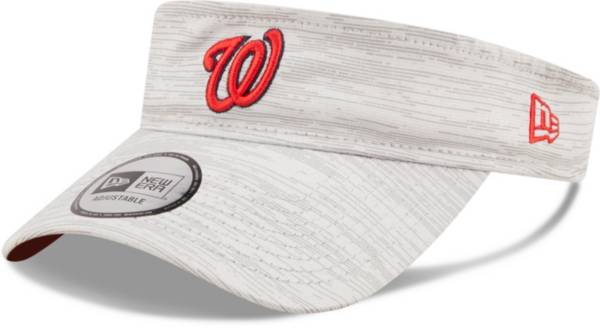 New Era Men's Washington Nationals Gray Distinct Adjustable Visor