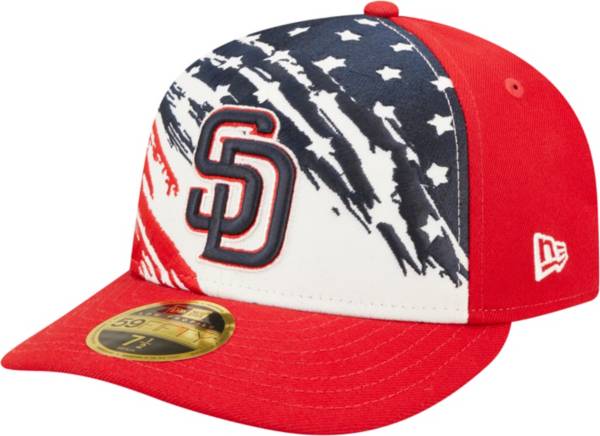 New Era Men's Fourth of July '22 San Diego Padres Red 59Fifty Low Profile Fitted Hat