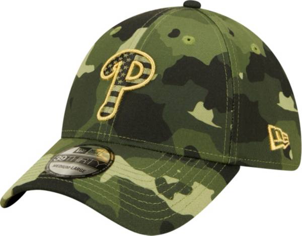 New Era Men's Armed Forces Day 2022 Philadelphia Phillies Camo 39Thirty Stretch Fit Hat