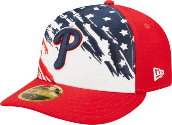 New Era Men's Fourth of July '22 Philadelphia Phillies Red 59Fifty Low Profile Fitted Hat