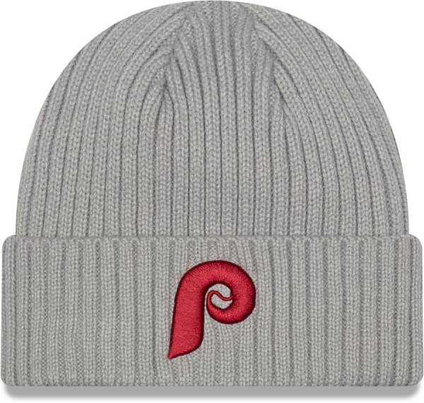 New Era Men's Philadelphia Phillies Grey Core Classic Knit Hat product image