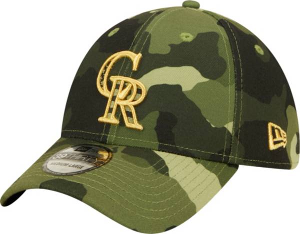 New Era Men's Armed Forces Day 2022 Colorado Rockies Camo 39Thirty Stretch Fit Hat