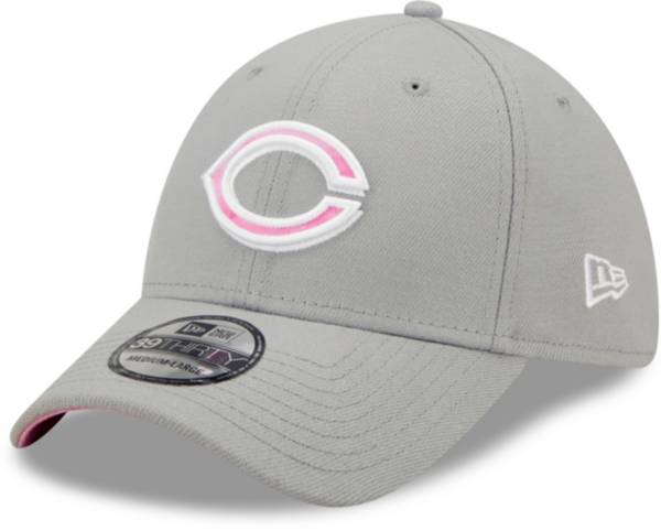 New Era Men's Mother's Day '22 Cincinnati Reds Grey 39Thirty Stretch Fit Hat