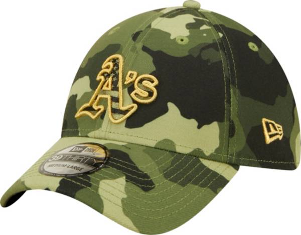 New Era Men's Armed Forces Day 2022 Oakland Athletics Camo 39Thirty Stretch Fit Hat