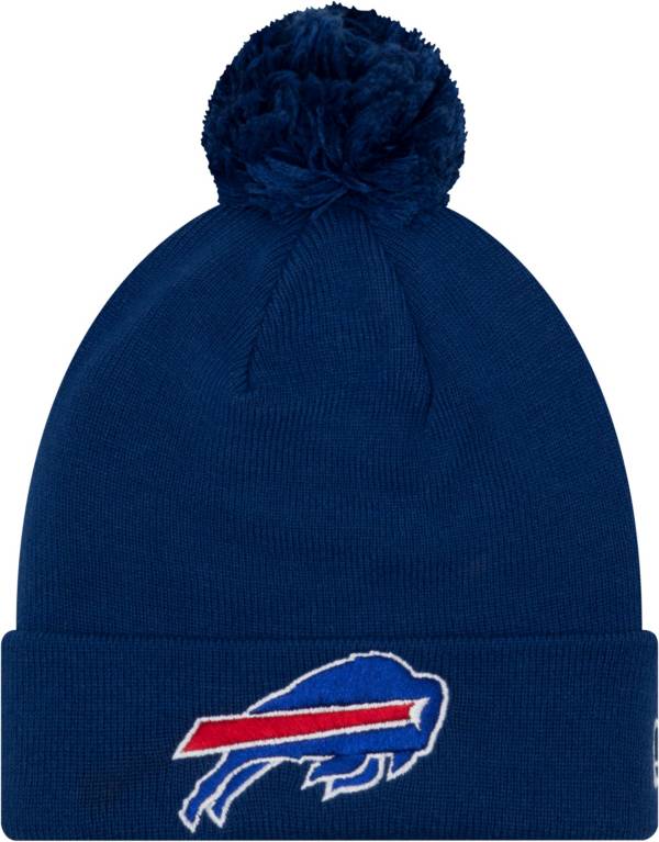 New Era Men's Buffalo Bills Solid Royal Pom Knit