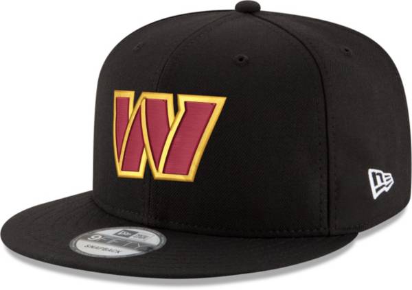 New Era Men's Washington Commanders Logo 9Fifty Black Adjustable Hat