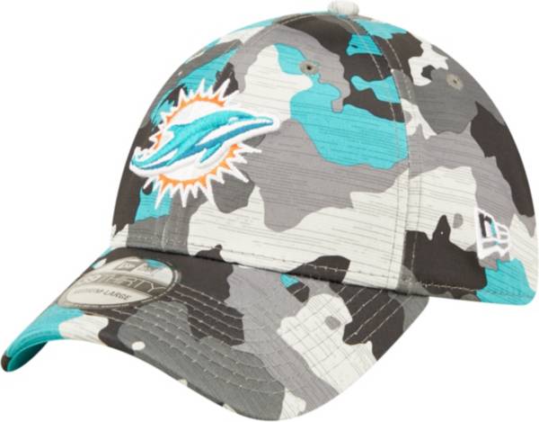 New Era Men's Miami Dolphins Sideline Training Camp 2022 Camouflage 39Thirty Stretch Fit Hat