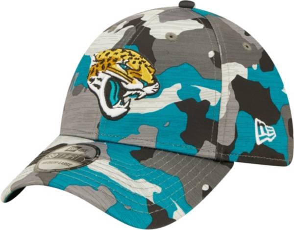 New Era Men's Jacksonville Jaguars Sideline Training Camp 2022 Camouflage 39Thirty Stretch Fit Hat