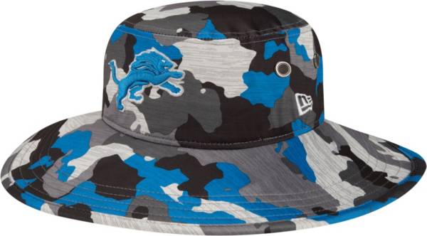 New Era Men's Detroit Lions Training Camp 2022 Sideline Panama Camouflage Bucket Hat