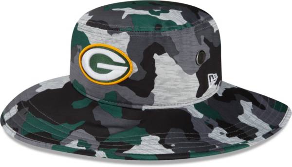 New Era Men's Green Bay Packers Training Camp 2022 Sideline Panama Camouflage Bucket Hat