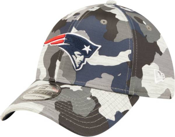 New Era Men's New England Patriots Sideline Training Camp 2022 Camouflage 39Thirty Stretch Fit Hat
