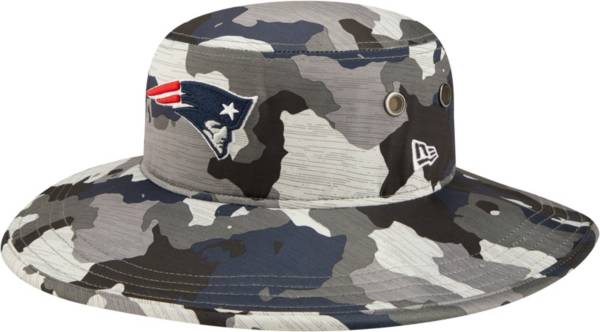 New Era Men's New England Patriots Sideline Training Camp 2022 Camouflage Bucket Hat