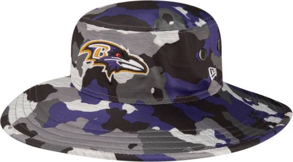 New Era Men's Baltimore Ravens Training Camp 2022 Sideline Panama Camouflage Bucket Hat