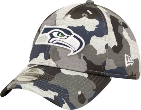 New Era Men's Seattle Seahawks Sideline Training Camp 2022 Camouflage 39Thirty Stretch Fit Hat