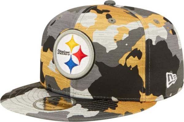 New Era Men's Pittsburgh Steelers Sideline Training Camp 2022 Camouflage 9Fifty Adjustable Hat