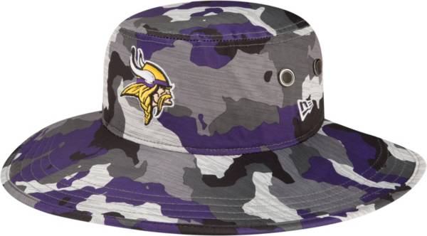 New Era Men's Minnesota Vikings Training Camp 2022 Sideline Panama Camouflage Bucket Hat