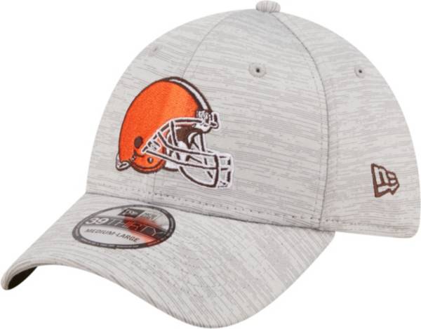 New Era Men's Cleveland Browns Distinct 39Thirty Grey Stretch Fit Hat